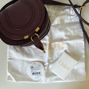 Burgundy mini Chloe Marcie crossbody